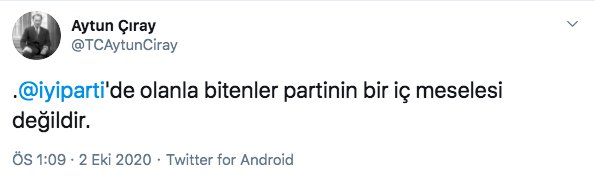Aytun Çıray’dan Akşener’e imalı yanıt