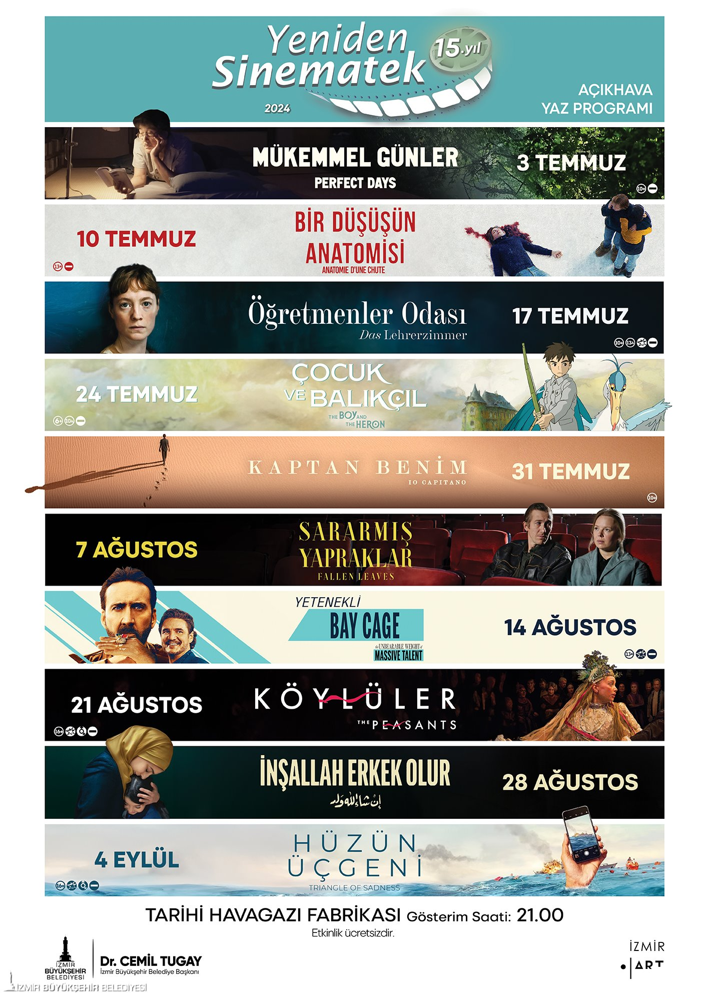 İzmir'de açık havada sinema keyfi