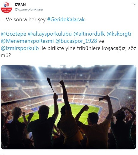 İzmir kulüpleri tek yürek: "Her şey geride kalacak"