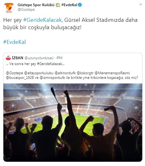 İzmir kulüpleri tek yürek: "Her şey geride kalacak"