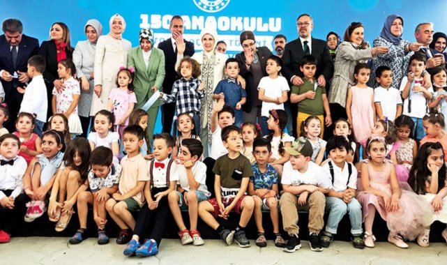 Emine Erdoğan 150 anaokulunu birden açtı: Okul öncesinde hedef % 100