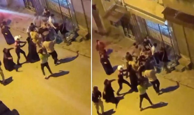 Şişli&#039;de iki akraba grubu sokak ortasında sopalarla birbirine girdi! Polis, havaya ateş açtı