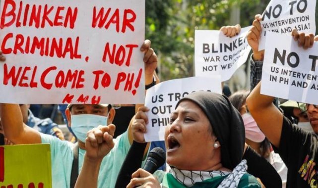 Blinken&#039;ı böyle karşıladılar: Savaş suçlusu, hoş gelmedin