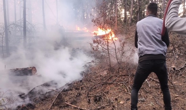 Ormanlık alanda korkutan yangın!