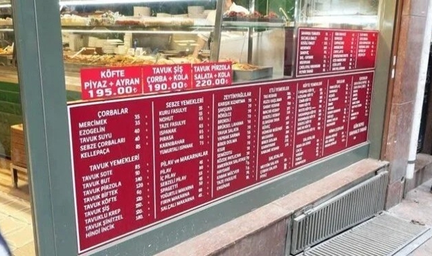 Menüye &#039;TL&#039; ibaresi koymayana ceza geliyor!