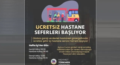 3 Şubat'ta başlıyor... Kemalpaşa'dan ücretsiz hastane seferleri!