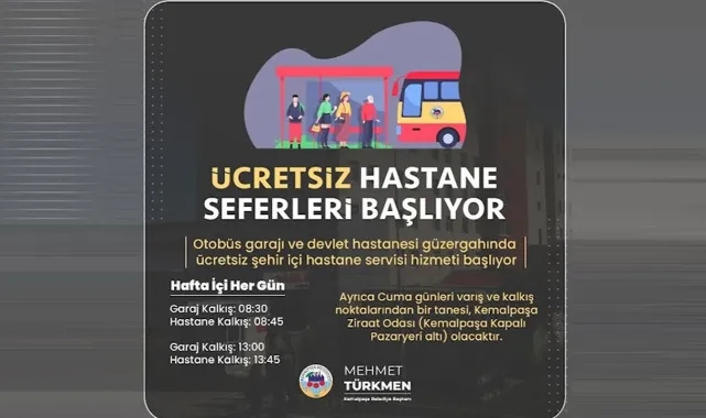 3 Şubat&#039;ta başlıyor... Kemalpaşa&#039;dan ücretsiz hastane seferleri!