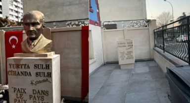 Paris’te bulunan Atatürk büstüne saldırı