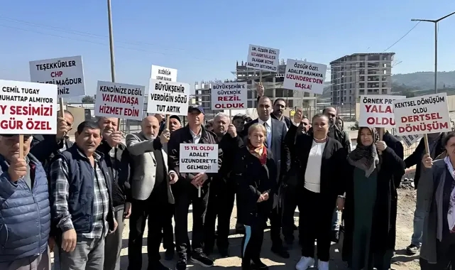 Uzundere&#039;de Chp&#039;ye Kentsel Dönüşüm protestosu!