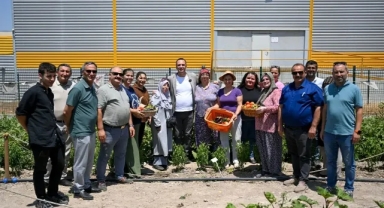 Bornova’da Kent Bostanları’nda hasat sevinci