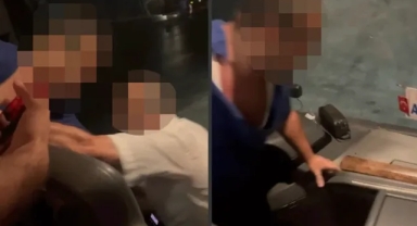 Otobüste korku dolu anlar... Şoförler arasında bıçaklı kavga!