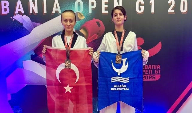 Aliağalı Taekwondocular Tiran&#039;dan 3 madalya İle döndü