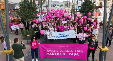 Menemenli kadınlar farkındalık için yürüdü