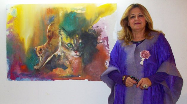 “KEDİ VE KADIN” RESİMLERİ SERGİSİ