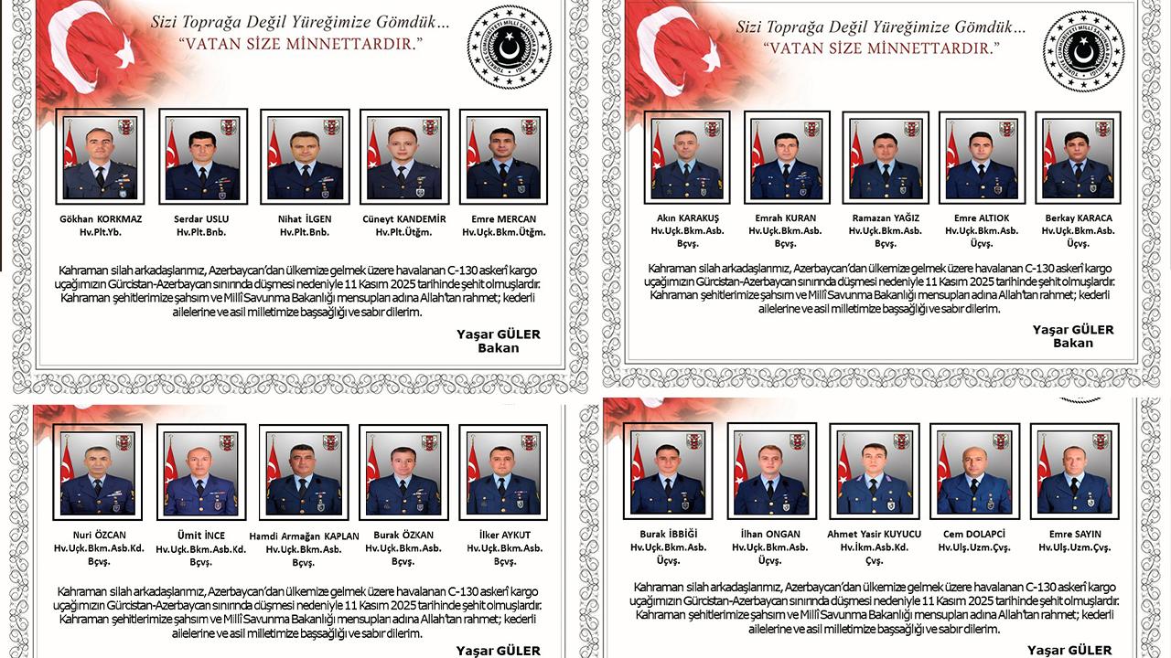 MSB acı haberi duyurdu... Şehitlerimizin isimleri belli oldu