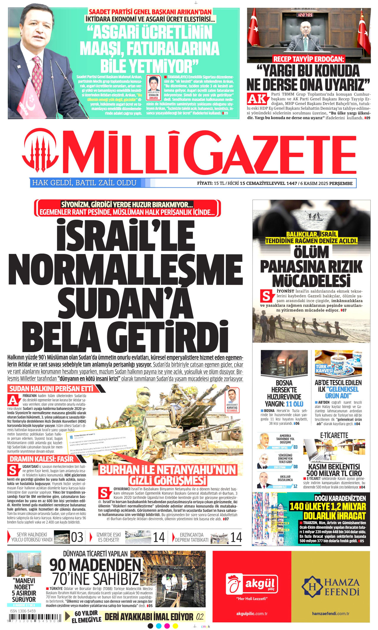 MİLLİ GAZETE Gazete Manşeti