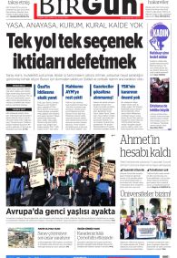 BİRGÜN Gazete Manşeti