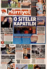 HÜRRİYET Gazete Manşeti