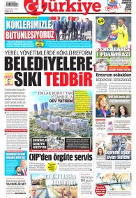 TÜRKİYE GAZETESİ Gazete Manşeti