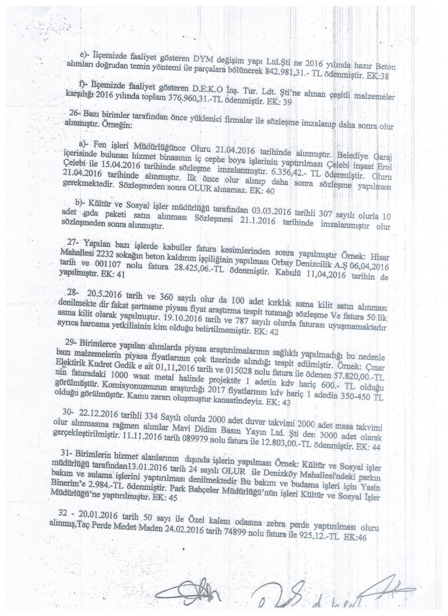 DİDİM BELEDİYESİ 2016 YILI DENETİM KOMİSYONU RAPORU HAKKINDA SUÇ DUYURUSU!