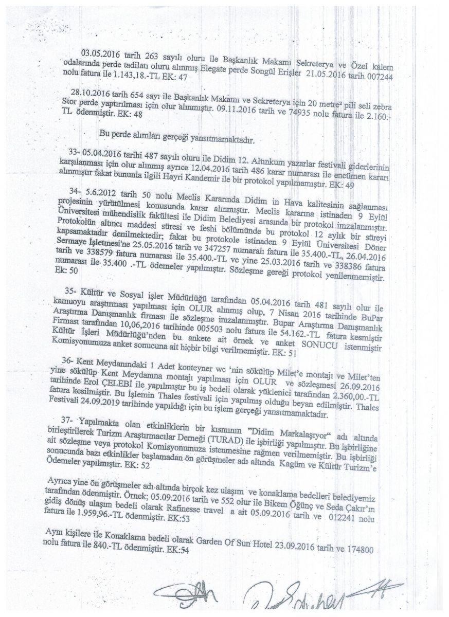 DİDİM BELEDİYESİ 2016 YILI DENETİM KOMİSYONU RAPORU HAKKINDA SUÇ DUYURUSU!
