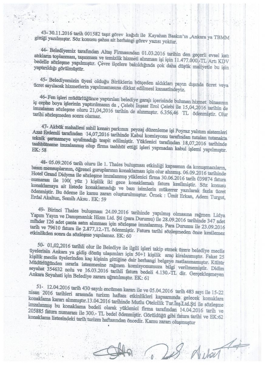 DİDİM BELEDİYESİ 2016 YILI DENETİM KOMİSYONU RAPORU HAKKINDA SUÇ DUYURUSU!