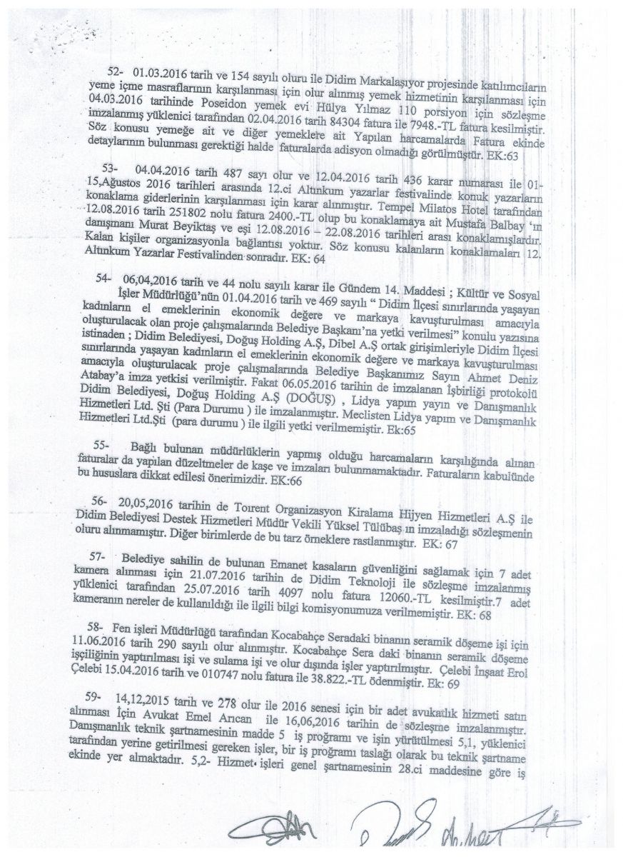 DİDİM BELEDİYESİ 2016 YILI DENETİM KOMİSYONU RAPORU HAKKINDA SUÇ DUYURUSU!