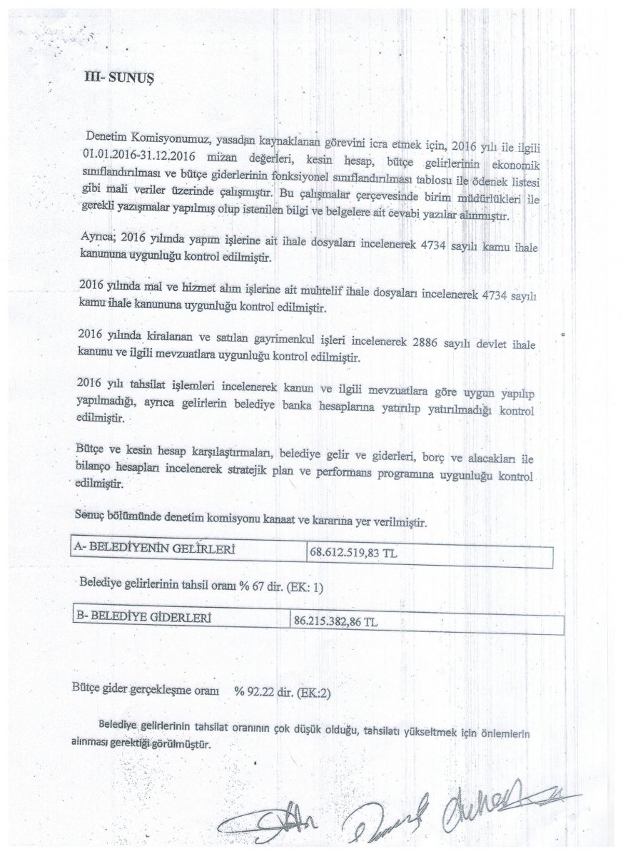 DİDİM BELEDİYESİ 2016 YILI DENETİM KOMİSYONU RAPORU HAKKINDA SUÇ DUYURUSU!