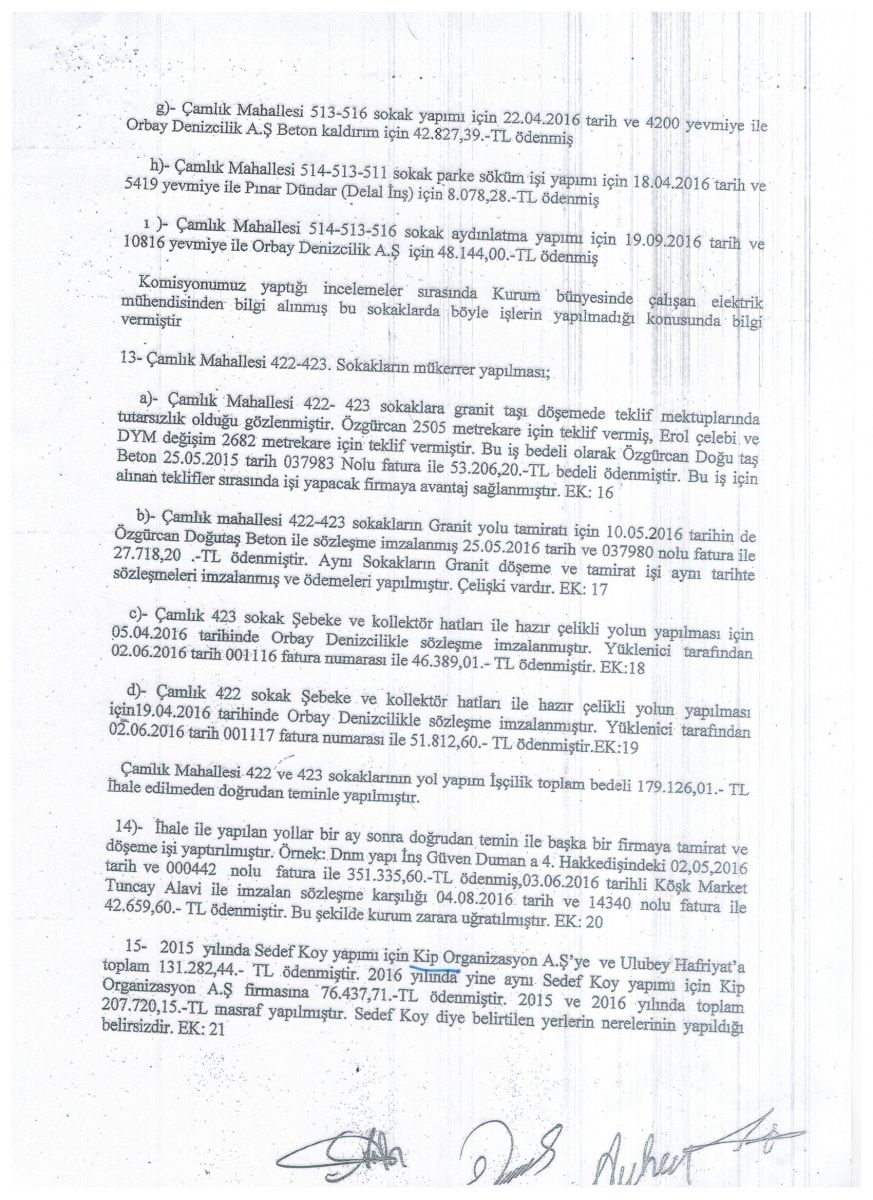 DİDİM BELEDİYESİ 2016 YILI DENETİM KOMİSYONU RAPORU HAKKINDA SUÇ DUYURUSU!