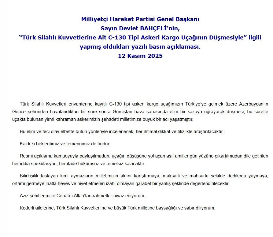 Bahçeli'den 'her ihtimal araştırılacak' çıkışı